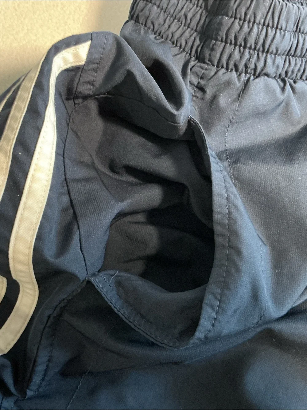 adidas Men's Clima365 Track Pants Navy Blue 3-Stripe Mesh Lined large